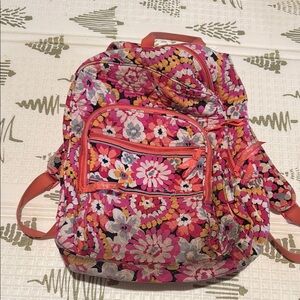 Vera Bradley Pink and Yellow Floral Backpack